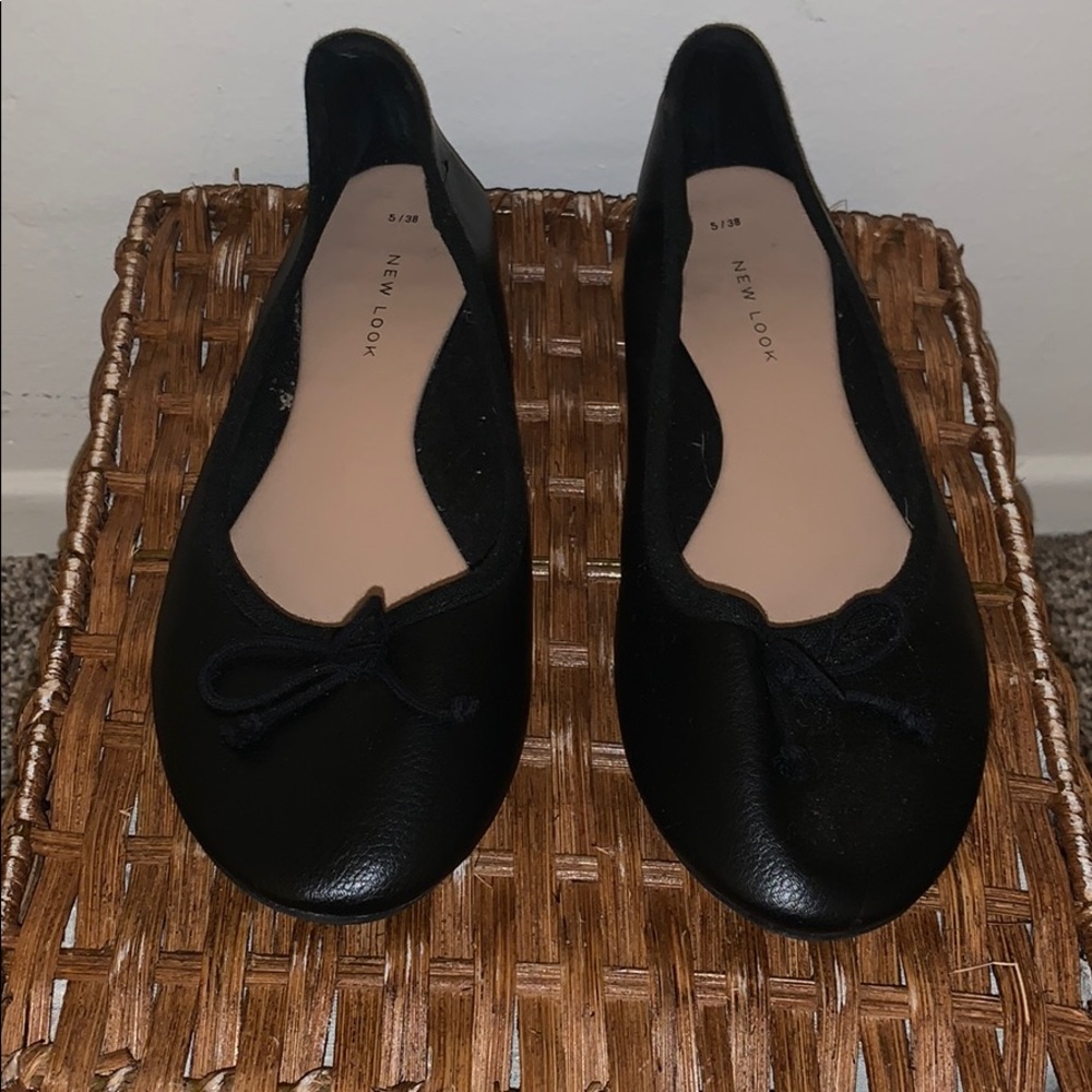 New Look Leather Ballet Flats - Size 7.5